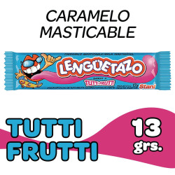 Caramelo Masticable Sabor Tutti Frutti Lenguetazo 13 Gr. Caramelo Masticable Sabor Tutti Frutti Lenguetazo 13 Gr.