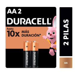 Pilas Alcalinas Duracell AA Blister de 2 Ud.