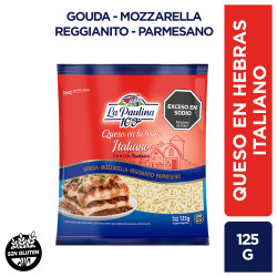 Queso en Hebras Italiano La Paulina 125 Gr. Queso en Hebras Italiano La Paulina 125 Gr.