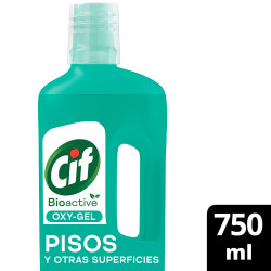 Limpiador De Pisos Cif Bioactive Oxygel Botella 750 Ml.