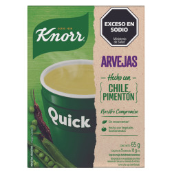 Sopa Instantánea Arvejas Chile Pimentón Knorr 65 Gr.