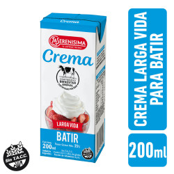 Crema Larga Vida La Serenísima 200 Ml. Crema Larga Vida La Serenísima 200 Ml.