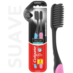 Cepillo De Dientes Colgate Slim Soft Black 2 Ud.