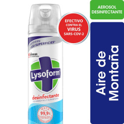 Desinfectante Lysoform Aerosol Aire de MontaÃ±a 360 Ml.