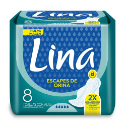 Toalla Lina Para Escapes De Orina x 8 Ud.