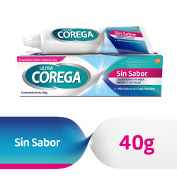 Crema Adhesiva Ultra Corega Sin Sabor 40 Gr.
