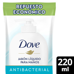 JabÃ³n LÃ­quido Para Manos Dove Antibacterial Cuida & Protege 220 Ml.