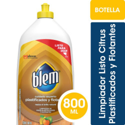 Limpiador de Pisos Plastificados y Flotantes Blem Citrus Botella 800 Ml.