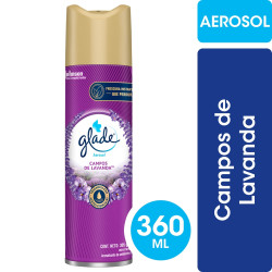 Aromatizante de Ambientes Glade Campos de Lavanda en Aerosol 380 Ml.