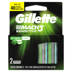 Mach3 Sensitive Cart x 2 Gillette 1 Ud.