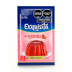 Gelatina Frutilla Regular Exquisita 40 Gr. Gelatina Frutilla Regular Exquisita 40 Gr.