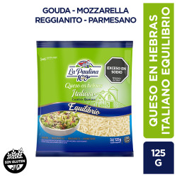 Queso En Hebras Italiano Equilibrio La Paulina 125 Gr. Queso En Hebras Italiano Equilibrio La Paulina 125 Gr.