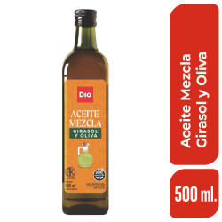 Aceite Mezcla Girasol y Oliva Botella Pet Dia 500 Ml.