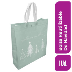 Bolsa Reutilizable Navidad Verde 1 Ud. Bolsa Reutilizable Navidad Verde 1 Ud.