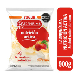 Sachet Yogur Entero Sabor Durazno La Serenisima Nutricion Activ 900 Gr.